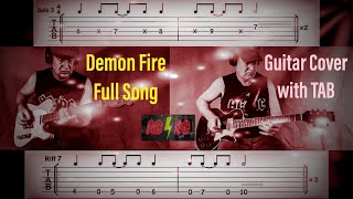 Demon Fire Acdc Full Song Guitar Cover With Tab