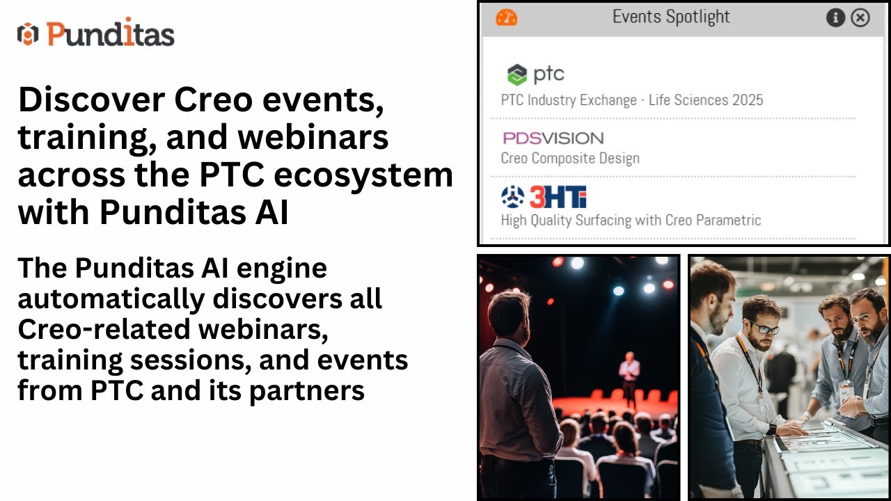 How to access event spotlight tile in Punditas AI for PTC Creo?