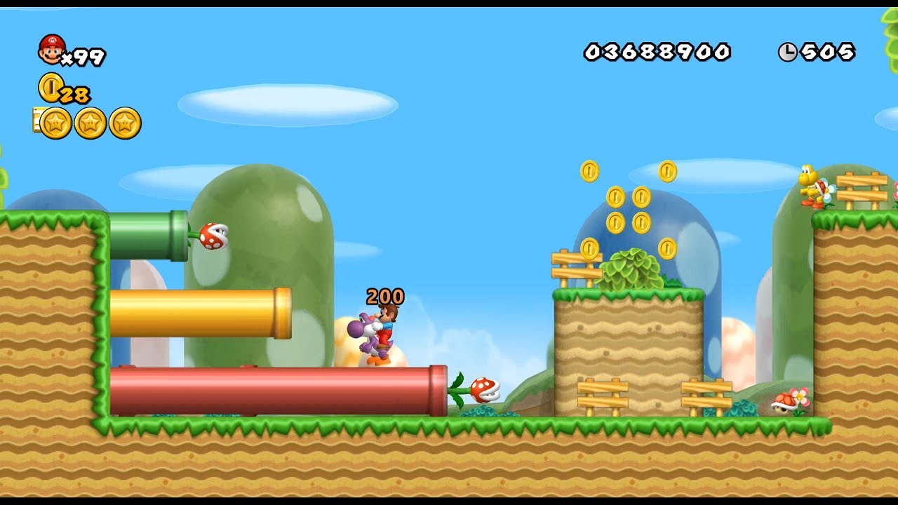 New Super Mario Bros. Wii Custom Level with Download - YouTube