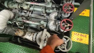 how do we do sludge transfer onboard ship