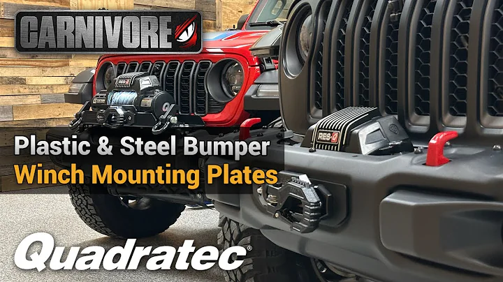 Carnivore Winch Mounting Plates for Jeep Wrangler JL & Gladiator JT Factory Plastic & Steel Bumpers