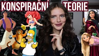 KONSPIRAČNÍ TEORIE | Simpsonovi, Na vlásku, Ariel, Aladdin, Kocour v botách,... | Just Justýna