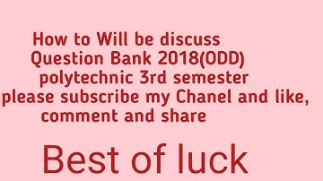 APPLIED MATHEMATICS QUESTION BANK 2018(ODD)|POLYTECHNIC 3RD SEM.|QUESTION BANK 2018ODD|BY NITISH SIR