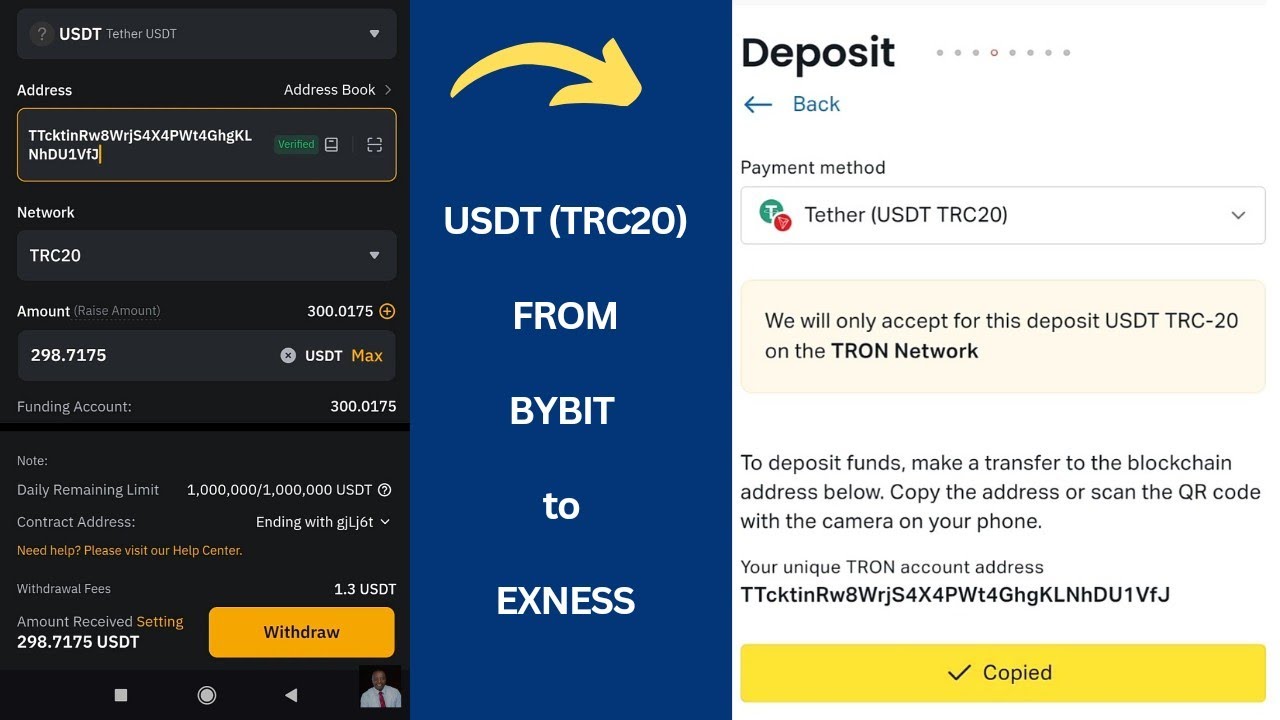 How to transfer USDT from Bybit to Exness | Exness Deposit USDT trc20