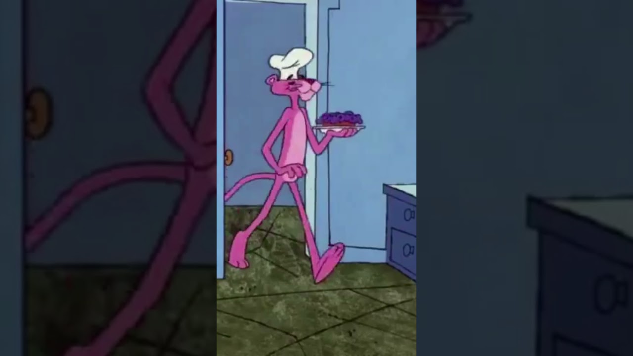 The Pink Panther Serves Blueberry Pie 🥧