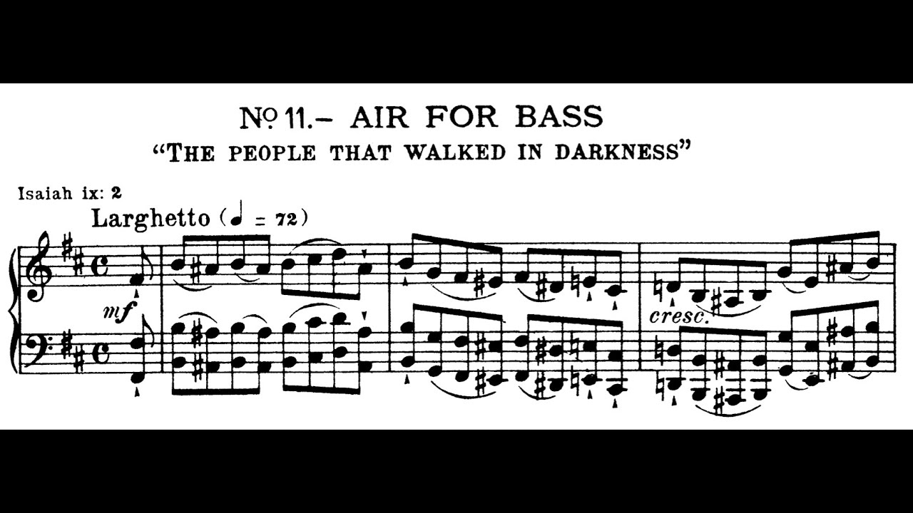 The People That Walked in Darkness (from Messiah) by George Frideric Handel, Piano Accompaniment