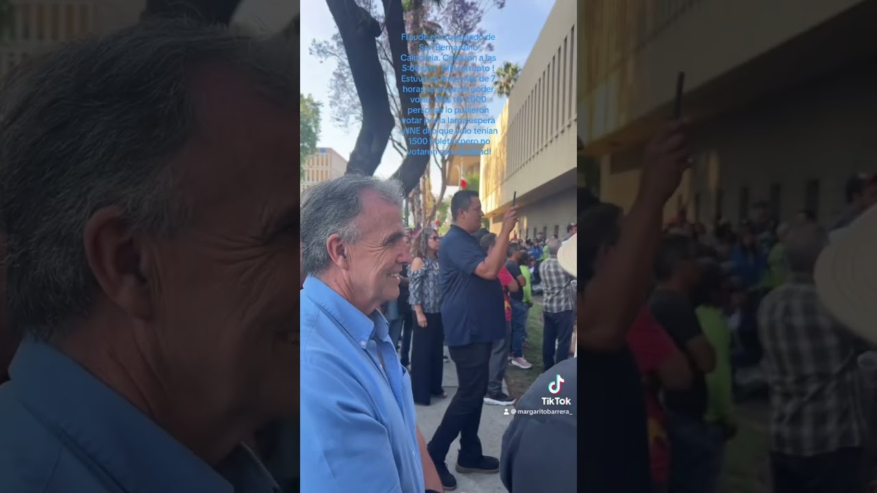 Fraude en Consulado de San Bernardino California. Cerraron a las 5:00 pm,  INE corrupto !
