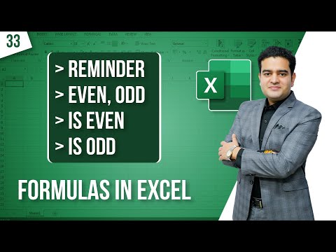 MS Excel Formulas Reminder, Even, Odd | Microsoft Excel Course For Beginners | #msexcel