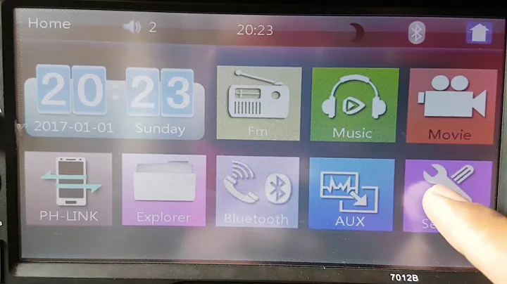 How to change language in Double din 7012B Head Unit