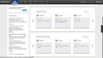BaseSpace - Introducing the new BaseSpace Dashboard!