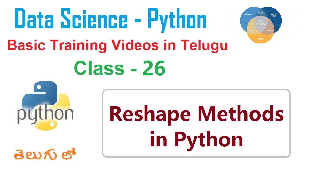 What is Reshape in Python in Telugu | Shape and Reshape Methods in ...