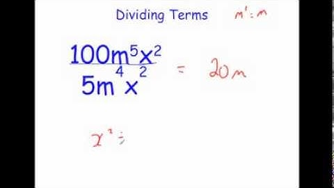 Dividing Algebraic Expressions