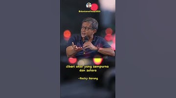 Rocky Gerung tentang Kesetaraan #shorts #motivation #viral