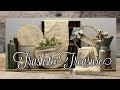 Trash to Treasure || Embroidery Hoop || Drop Cloth || Four Sacks || IOD Stamps || Bloopers