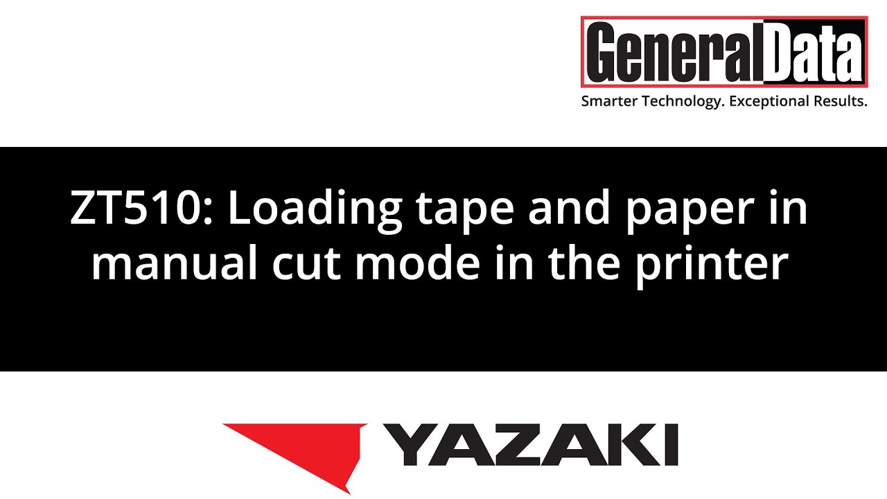 ZT510 Loading Tape and Paper in Manual Cut Mode in the Printer YouTube