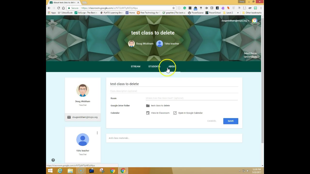 Remove Co-teacher from Google Class