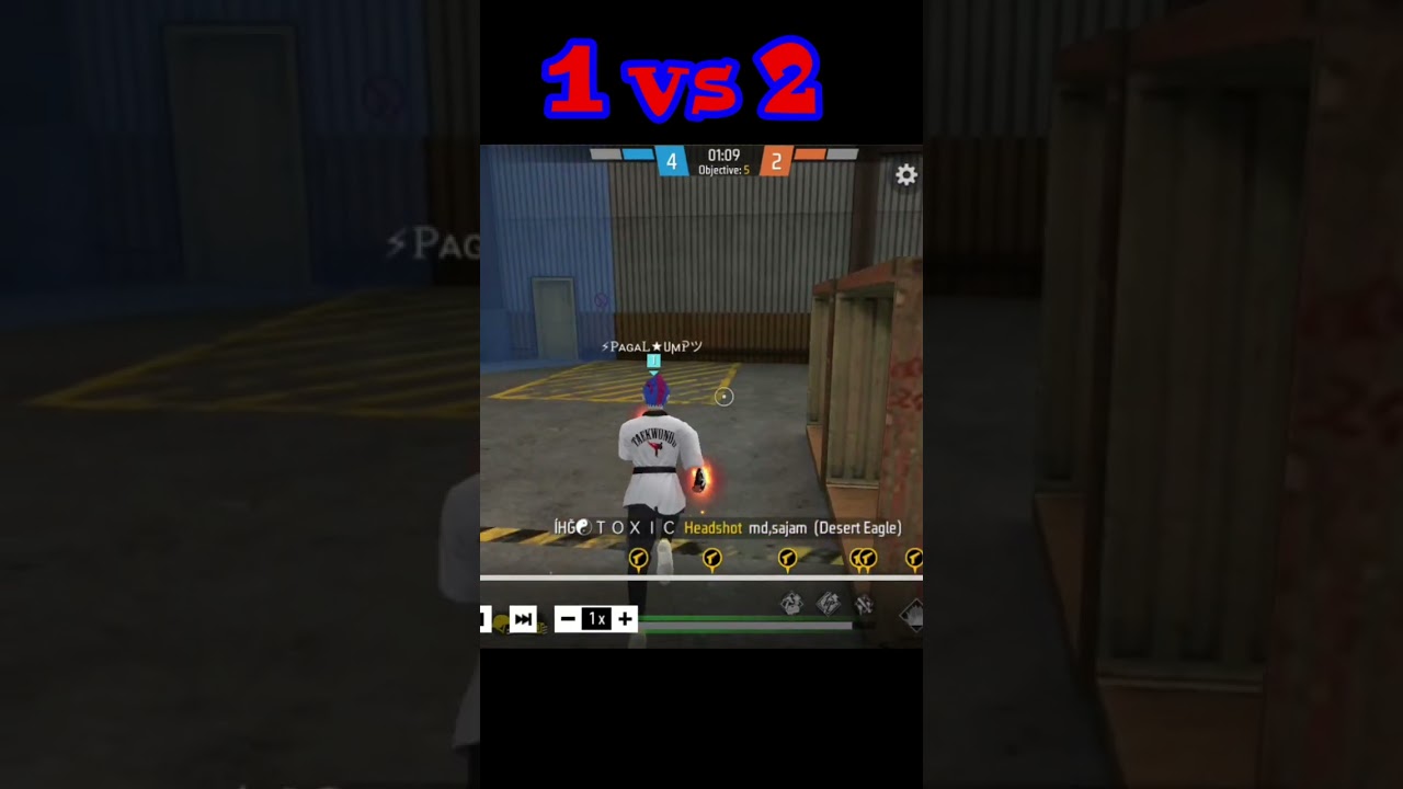 1 vs 2 clutch free fire