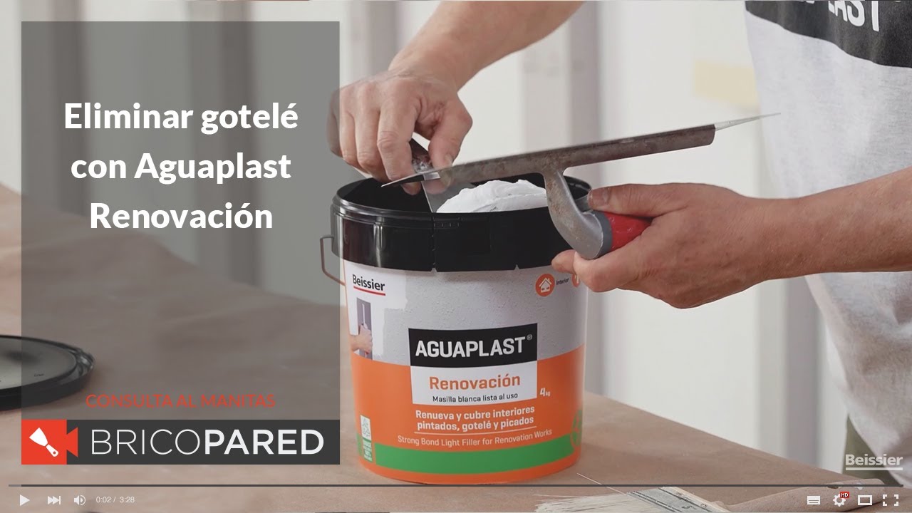 Quitar gotelé con Aguaplast Renovación 