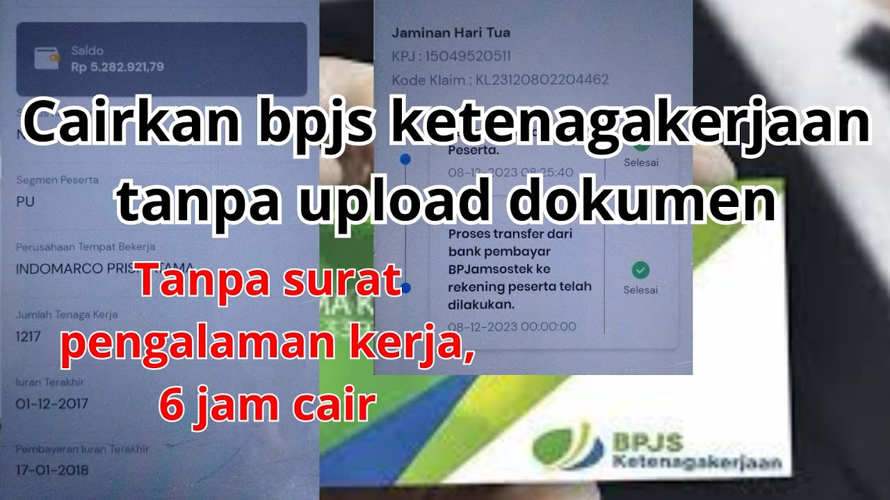 Cara cairkan bpjs ketenagakerjaan online tanpa upload dokumen tanpa