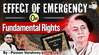 Effects of National emergency on Fundamental rights.