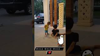 Waddle waddle… here comes my cutie 🦆💛BabySteps #DuckWalk #CutestBaby #LittleWaddler#littlejoy