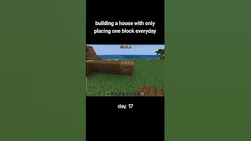 building a house with only placing one block everyday (day 17) #minecraft #minecraftbuilding #mcpe