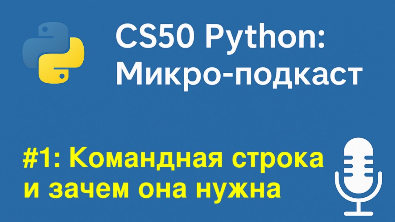 Подкаст CS50 Python #1: Командная строка для Python-разработчика - YouTube