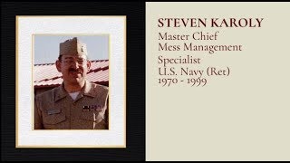 #TributetoaVeteran - MSCM Steven Karoly US Navy (Ret) 1970-1999