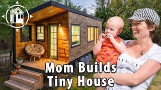 Tiny House Family! 2 Babies, & a Great Dane (Mom Built It)!