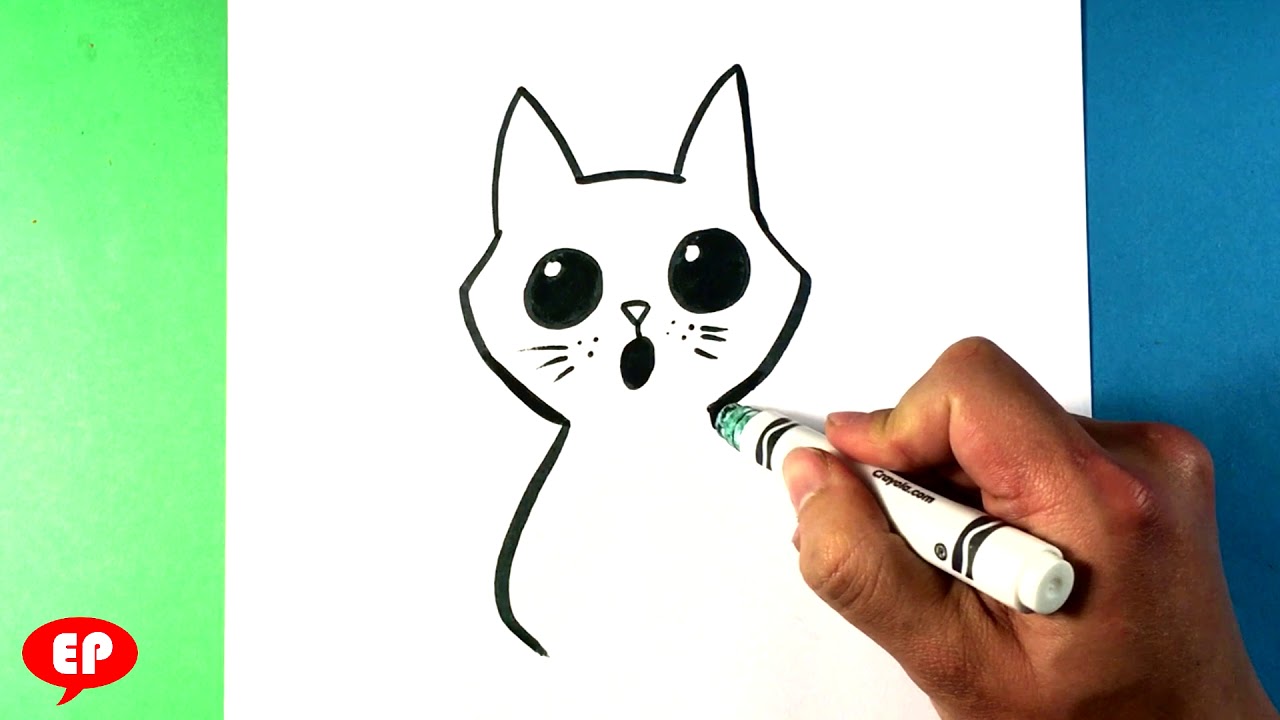 How to Draw a Cute Cat - Surprised - Drawing for Beginners Step by Step ...