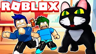 CORREMOS DO GATÃO GULOSO no Roblox (Escape The Cat Game Obby) screenshot 3