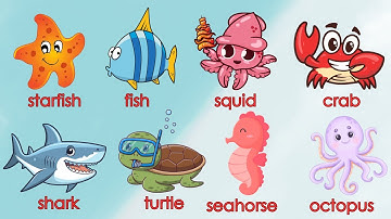 Sea Animals For Kids| Học tiếng Anh các loại Động vật biển | Learn Sea Animals | Oh Vui Kids