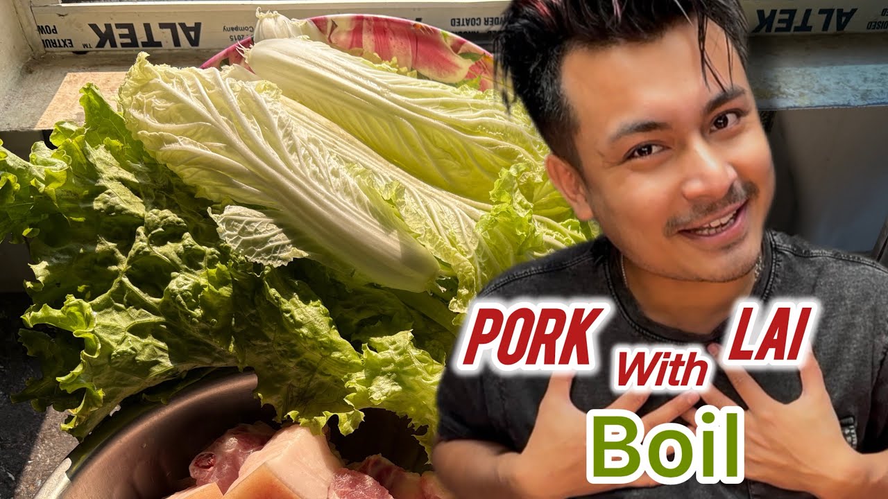 Pork with lai boil recipe// village style// #foryou 