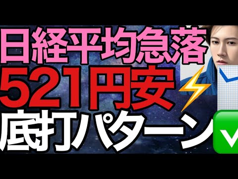 2023/10/3【日経平均】急落⚡📉衝撃の寄り天521円安🔻暴落はまだ始まりに過ぎないのか🤔念の為底打ちパターン確認✅