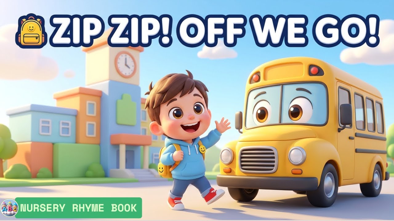 School Morning Song for Kids 🎒 Zip Zip! Off We Go! | Preschool Learning