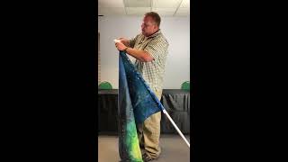 How to tape a flagpole.