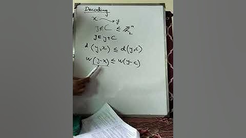 Decoding of Linear codes, 1 of 6