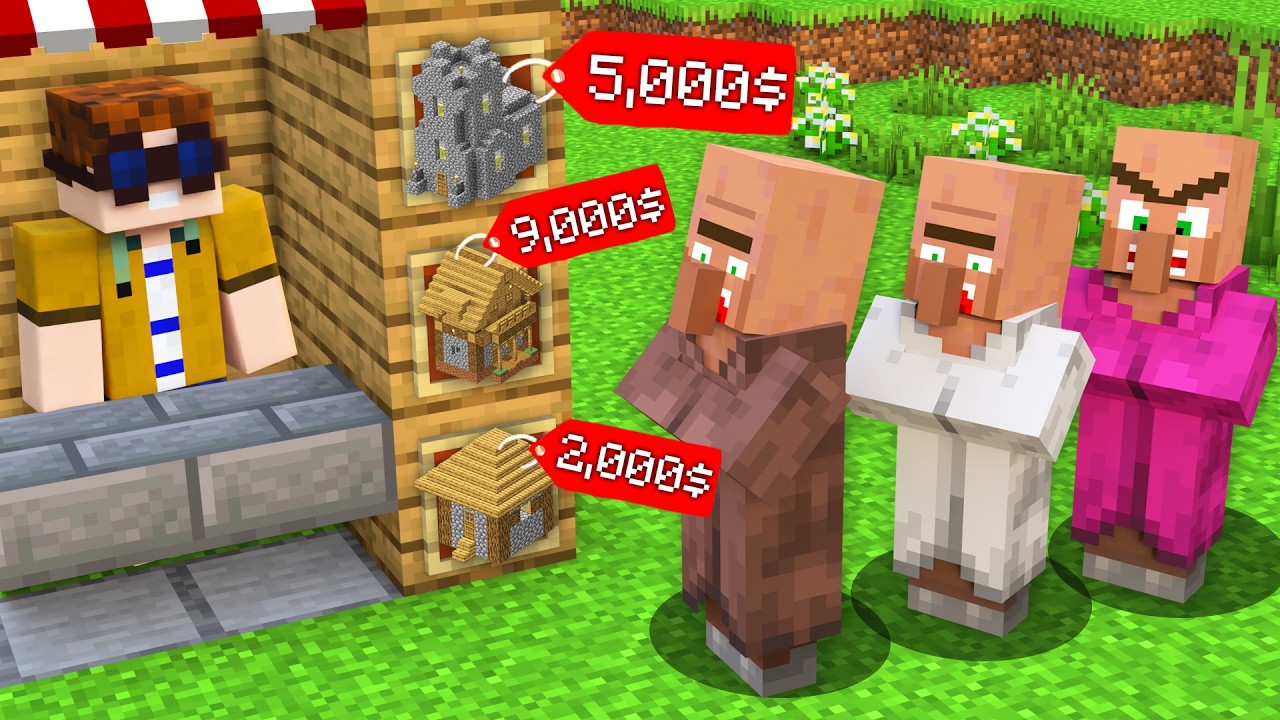 WIR VERKAUFEN VILLAGER HÄUSER in Minecraft!
