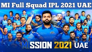 IPL 2021 Mumbai Indians (MI) Full Squad In UAE || Mumbai Indians Players List || IPL 2021 UAE