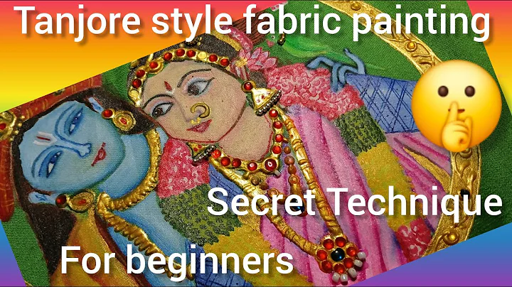 Tanjore style fabric painting#9 Secret Technique for beginners @Subhas_finger_magic. #tutorial #diy