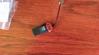 Small Whistle Type USB 2.0 Micro SD TF Card Reader, Simple Unboxing - Small Whistle Black