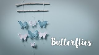 How to Craft Hanging Butterflies Décor using Sizzix Thinlits Dies & String!