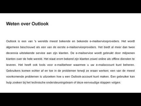 Video: Hoe Om Outlook-e-pos Te Argiveer