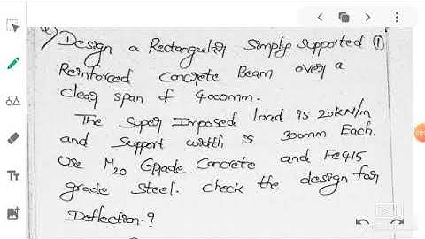 Design of  singly reinforced simply supported beam part 1