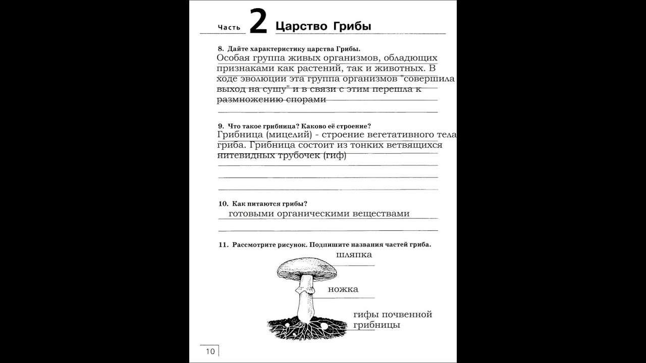 Решебник по рабочей тетради биологии в б захароаа н и сонина 7 класс