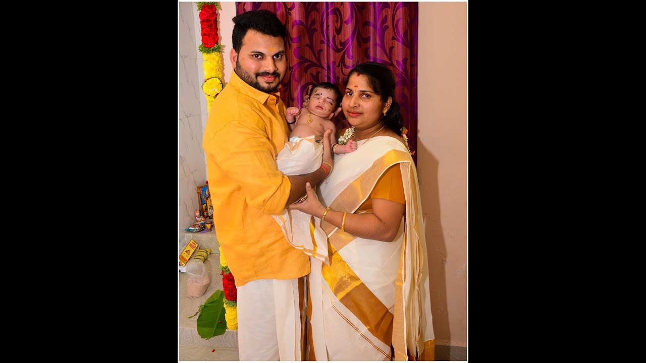 28th Day Noolukettu + Naming Ceremony of Vedanth Mangalath Hindu