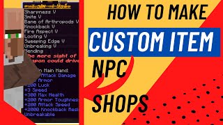 CUSTOM ITEM NPC SHOPS in Minecraft!! (How to command block)