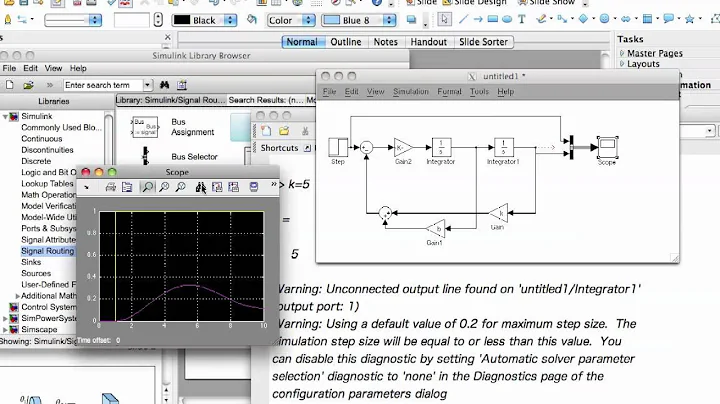 SIMULINK modeling of a spring-mass-damper system