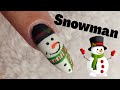 Snowman Nail Design/ Christmas nails/ Nailmas