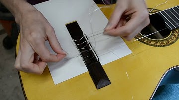 Changing Strings - 12 hole bridge classical guitar